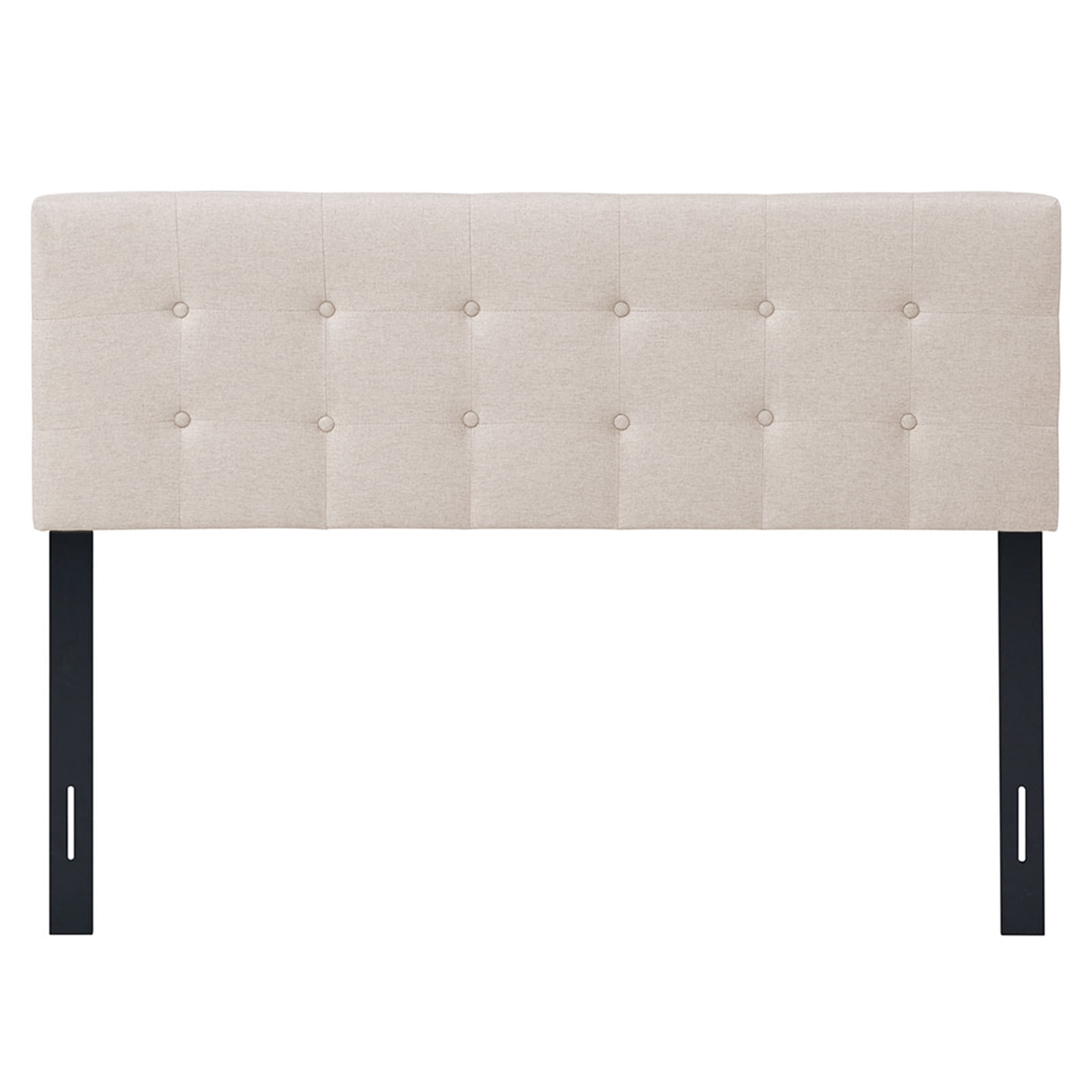 Infans Full/Queen Size Headboard Linen Fabric Upholstered Button Tufted Solid Wood Leg