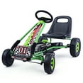 thumbnail image 1 of Infans Go Kart 4 Wheel Pedal Powered Kids Ride On Toy w/ Adjustable Seat Green, 1 of 6