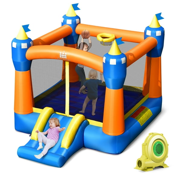 Infans Inflatable Bounce House Kids Magic Castle w/ Large Jumping Area With 735W Blower