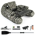 thumbnail image 1 of Infans Inflatable Float Tube w/ Fish Ruler Rod Holder Storage Pockets Flippers Paddle, 1 of 7