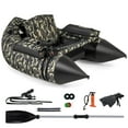 thumbnail image 1 of Infans Inflatable Float Tube w/ Flippers Fish Ruler Rod Holder Storage Pockets Pump, 1 of 7