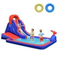 thumbnail image 1 of Infans Inflatable Waterslide w/ Climbing Wall Slide Splash Pool Swim Rings&480W Blower, 1 of 7