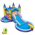 thumbnail image 1 of Infans Kids Inflatable Water Slide w/ Slide Splash Pool Water Cannon with 735W Blower, 1 of 7