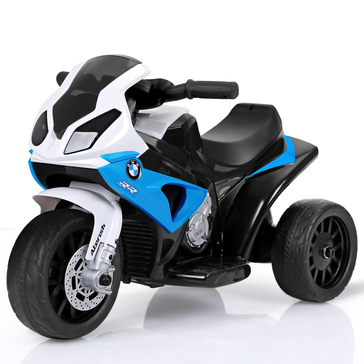 Blue 6V Kids Ride-On Motorcycle with Music and Lights