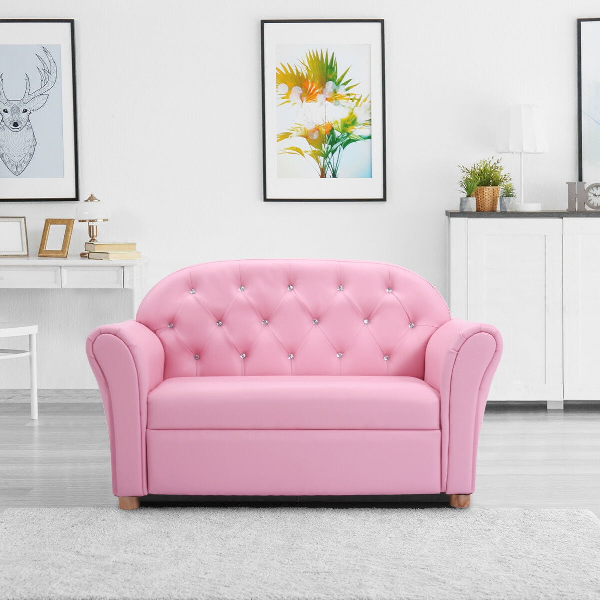 Infans Kids Sofa Princess Armrest Chair Lounge Couch Children Toddler ...