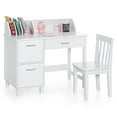 thumbnail image 1 of Infans Kids Wooden Study Desk & Chair Writing Table w/Drawer Storage Cabinet, 1 of 7
