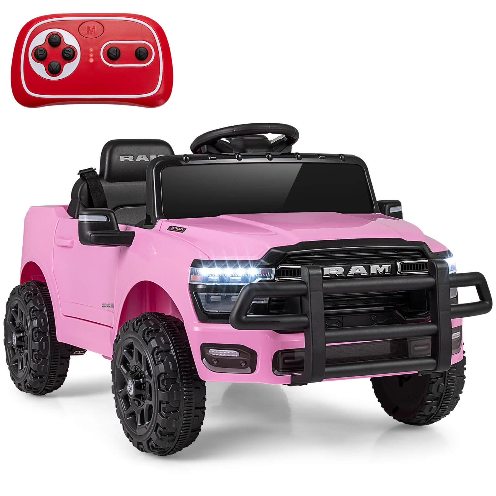 Infans Licensed RAM 3500 Electric Vehicle w/Remote Control, LED Lights, Music, Horn