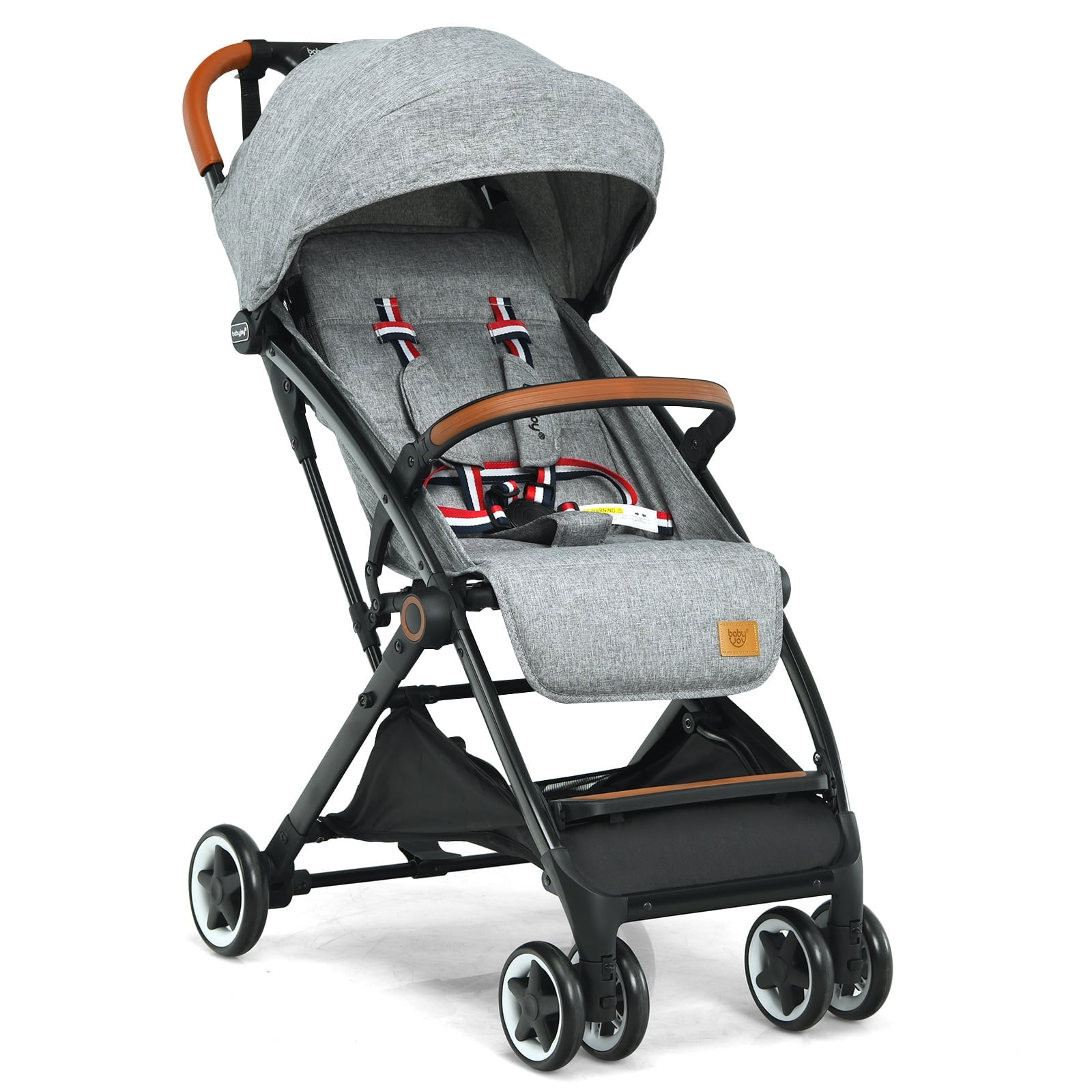 Infans Lightweight Baby Stroller Aluminium Frame w/ Net for Travel Gray