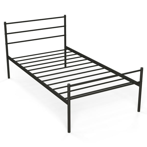 Infans Twin Metal Bed Frame Mattress Foundation No Box Spring Needed