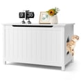 thumbnail image 1 of Infans Wooden Cat Litter Box Enclosure W/ Top Opening Side Table Furniture White, 1 of 7