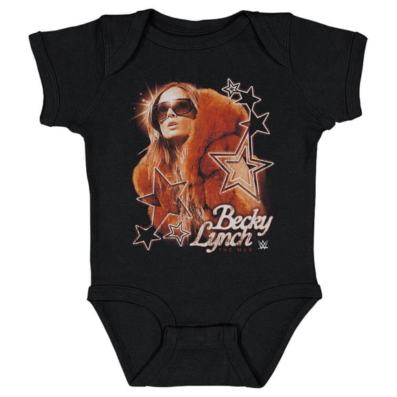 Infant 500 Level Black Becky Lynch Vintage Bodysuit