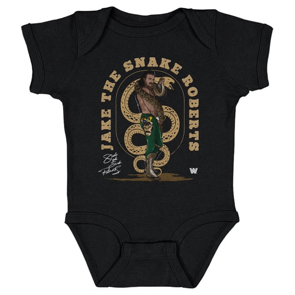 Infant 500 Level Black Jake "The Snake" Roberts Pose Bodysuit