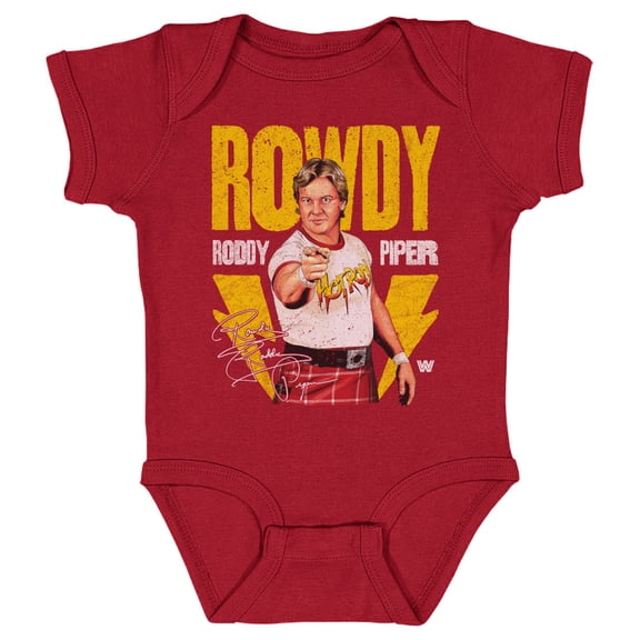 Infant 500 Level Red "Rowdy" Roddy Piper Lightning Bodysuit