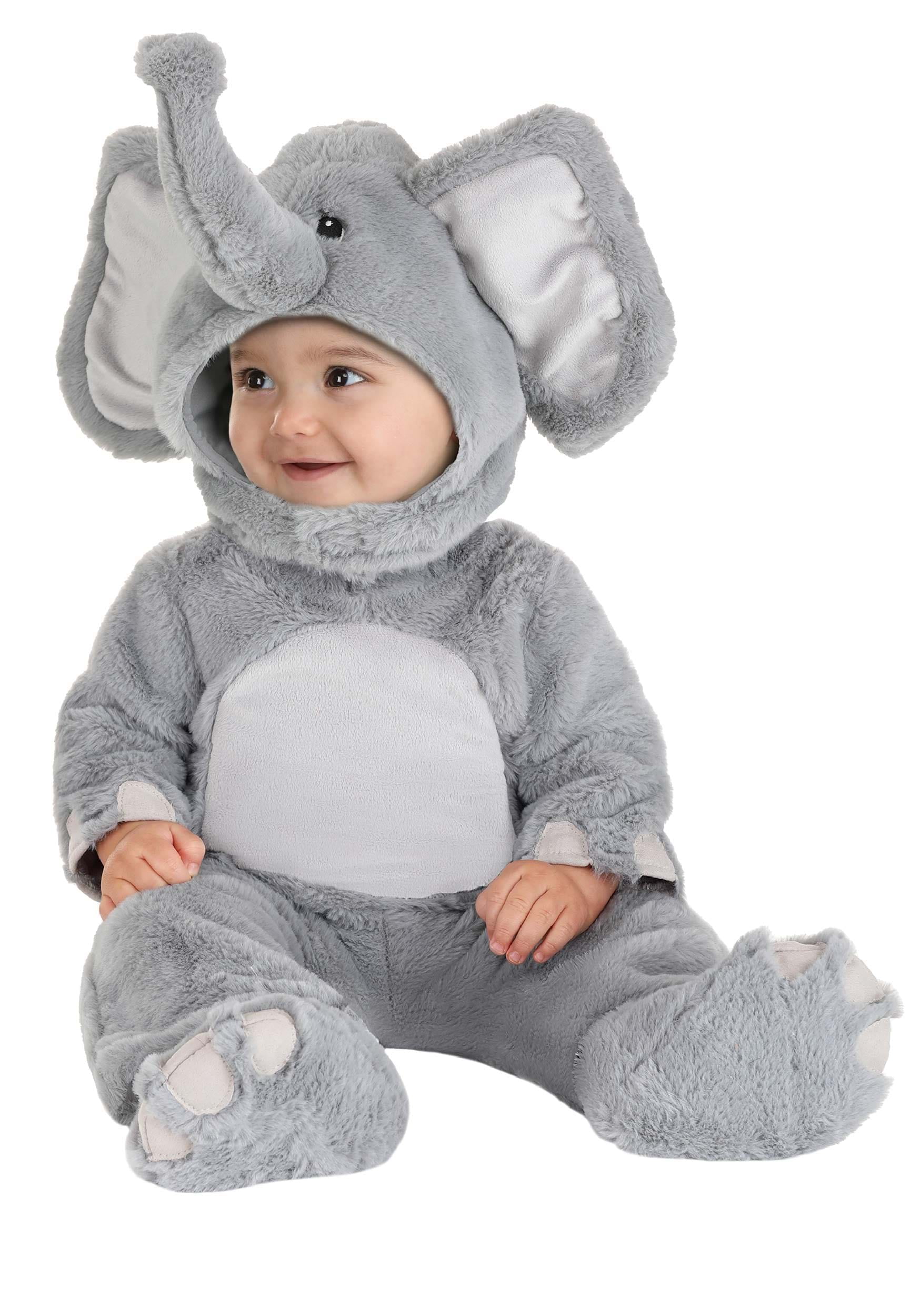 Elefanten-Kostüm Für Kinder – Weiches Tierkostüm Für Karneval, Halloween & Rollenspiel, Größe L (7-8)