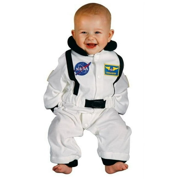 Infant Astronaut Suit, White - 6-12 Months