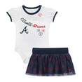 thumbnail image 1 of Infant Atlanta Braves Sweet Bodysuit & Skirt Set, 1 of 3