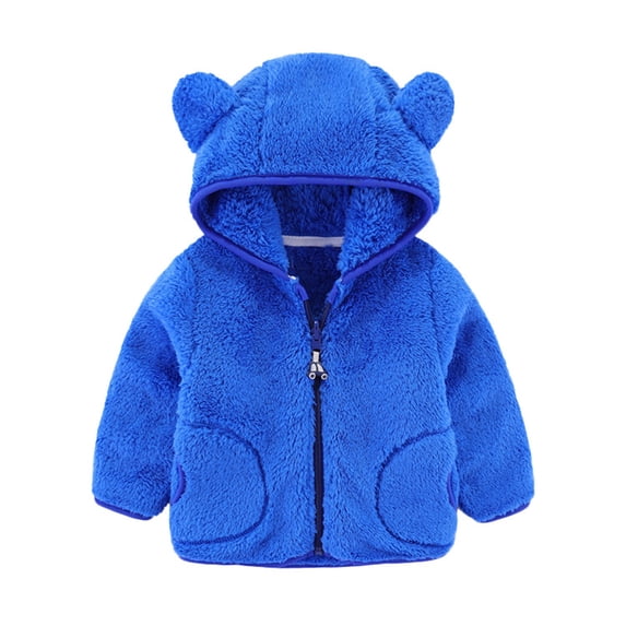 Baby Boy Girl Hoodie Jacket Coat Cute Bear Ear Long Sleeve Jacket Cute Warm Coat Fall Winter Clothes 0-6 Months