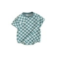 thumbnail image 1 of Infant Baby Boy Girl Neutral Checkerboard Oversize T Shirt Romper Short Sleeve Jumpsuit Summer Outfit Trendy Cute Clothes, 1 of 7