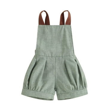 Infant Baby Boy Girl Overalls Sleeveless Suspender Pants Jumpsuit Shorts Summer Backless Shortall Romper