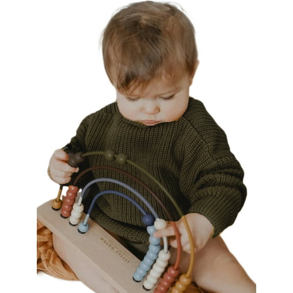 Infant Baby Boy Girl Oversized Knit Sweater Chunky Long Sleeve Pullover Shirt Warm Fall Winter Blouse Top