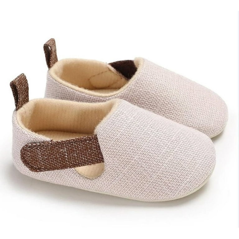 Infant Baby Boy Girl Soft Soled Crib Shoes Anti Slip Pre Walker Shoes 0 18 M 3 Colors Beige 2 6 12 Months