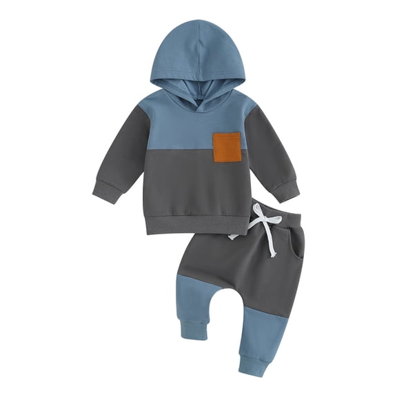 Infant Baby Boy Outfits 6M 12M 18M 24M 3Y Baby Boy Hoodies Sweatshirt   Drawstring Pants Baby Boy Fall Winter Clothes Set