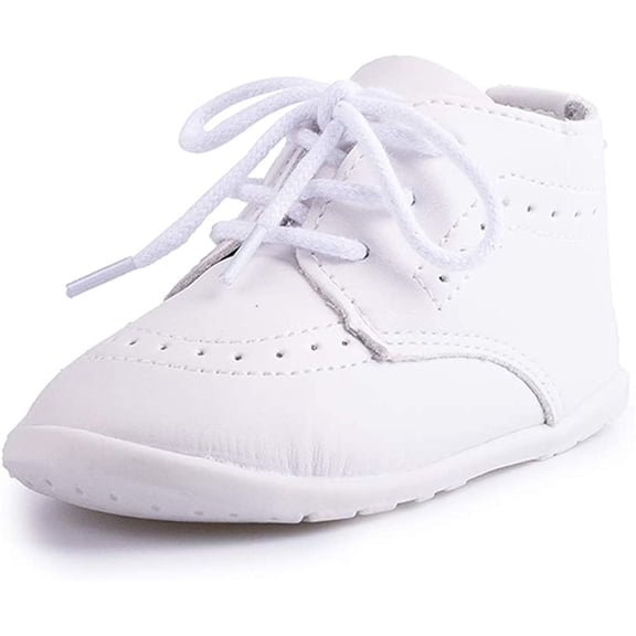 Infant Baby Boy Oxford Shoes PU Leather Loafers Rubber and Soft Sole Wedding Dress Shoes Toddler Girl Baby Walking Shoes