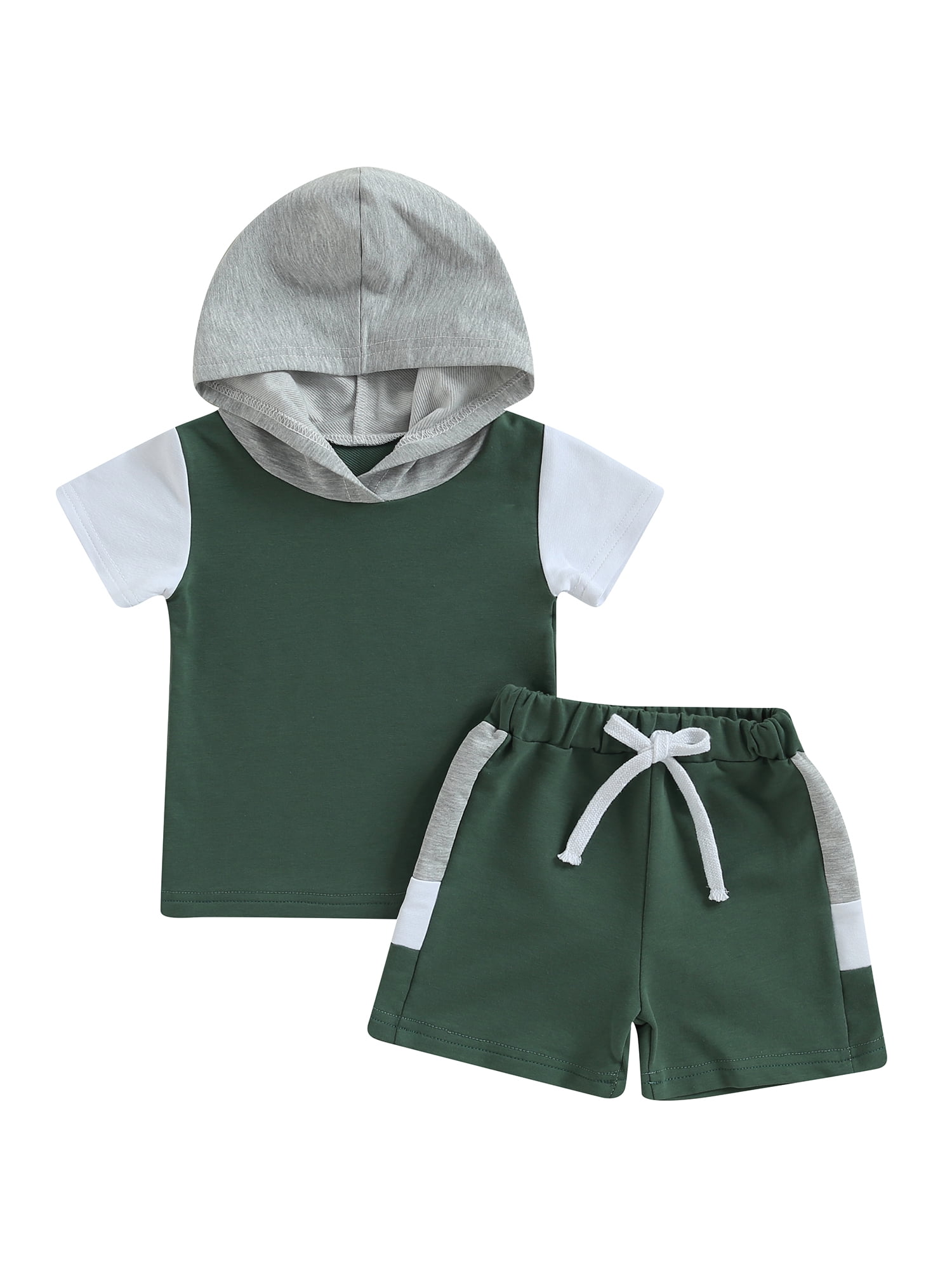 Baby Boys 2-Piece Summer Outfit – Checkerboard Shirt & “Para Rise” Printed Shorts Set (Peach)