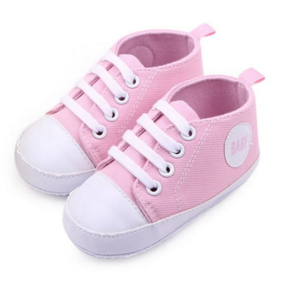 Infant Baby Boys Girls Canvas Sneaker Toddler Slip On Anti Skid Newborn First Walkers Candy Shoes for 0-18 Months