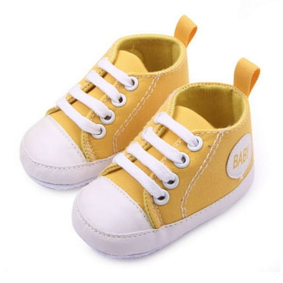 Infant Baby Boys Girls Canvas Sneaker Toddler Slip On Anti Skid Newborn First Walkers Candy Shoes for 0-18 Months