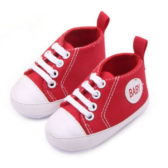 Infant Baby Boys Girls Canvas Sneaker Toddler Slip On Anti Skid Newborn First Walkers Candy Shoes for 0-18 Months