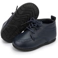 thumbnail image 1 of Infant Baby Boys Girls Classic PU Leather Wedding Loafers Brogue Toddler Oxford Dress Shoes First Steps Walking Flat Lazy Crib Shoe, 1 of 6