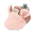 thumbnail image 1 of Infant Baby Boys Girls Cozy Fleece Booties Soft Bottom Warm Cartoon Socks Newborn Crib Shoes, 1 of 9