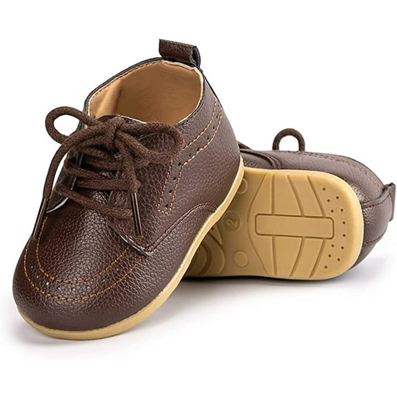 Infant Baby Boys Girls Loafers Classic PU Leather Wedding Dress Shoes Toddler Brogue Formal Flat Lazy Crib Oxford First Walking Christening Shoe