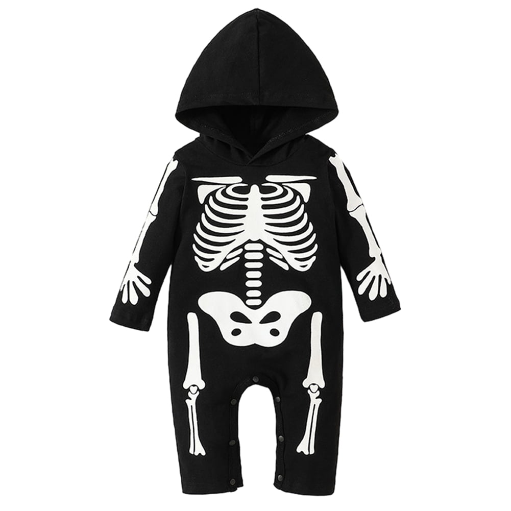 Infant Baby Boys Girls Skeleton Halloween Costumes Romper Newborn