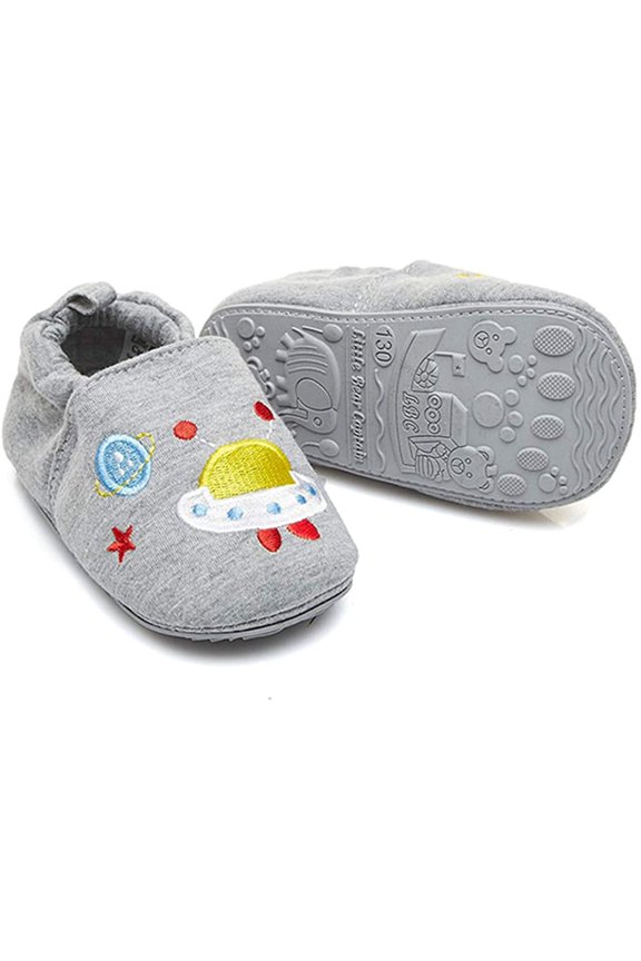 Infant Baby Boys Girls Slipper Soft Sole Non Skid Sneaker Moccasins Toddler First Walker Cirb House Shoes