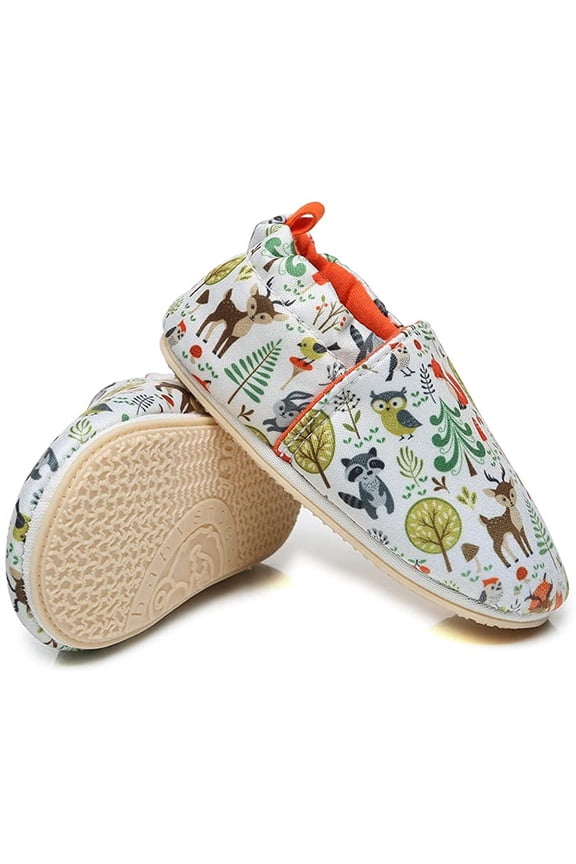 Infant Baby Boys Girls Slipper Soft Sole Non Skid Sneaker Moccasins Toddler First Walker Cirb House Shoes