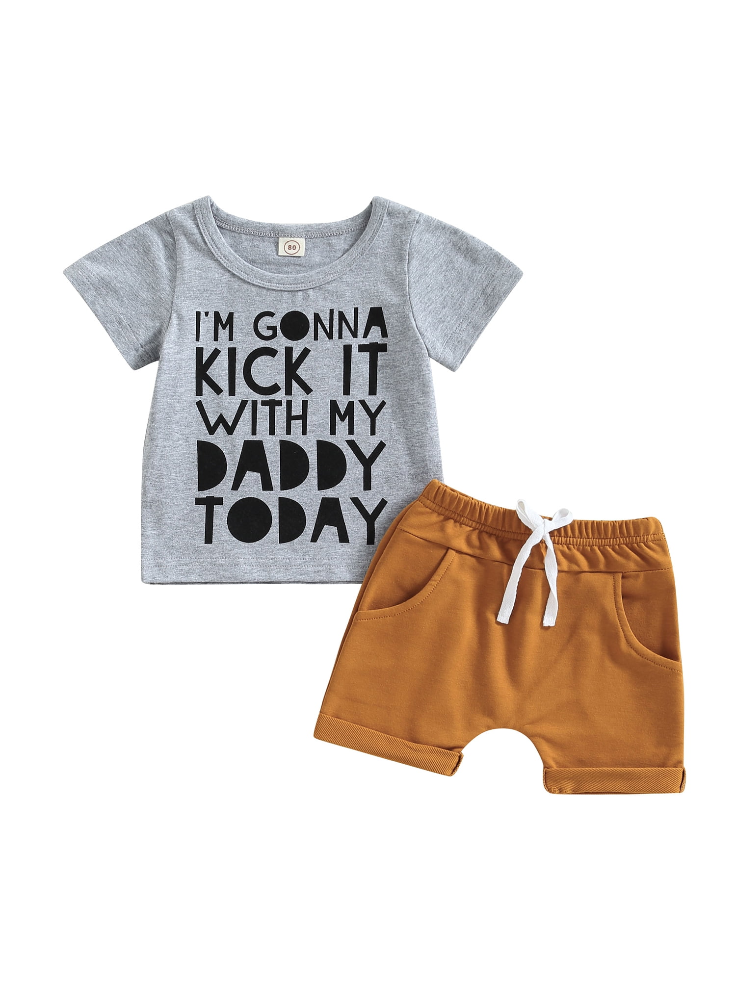 Baby set of cotton-blend T-shirt and shorts
