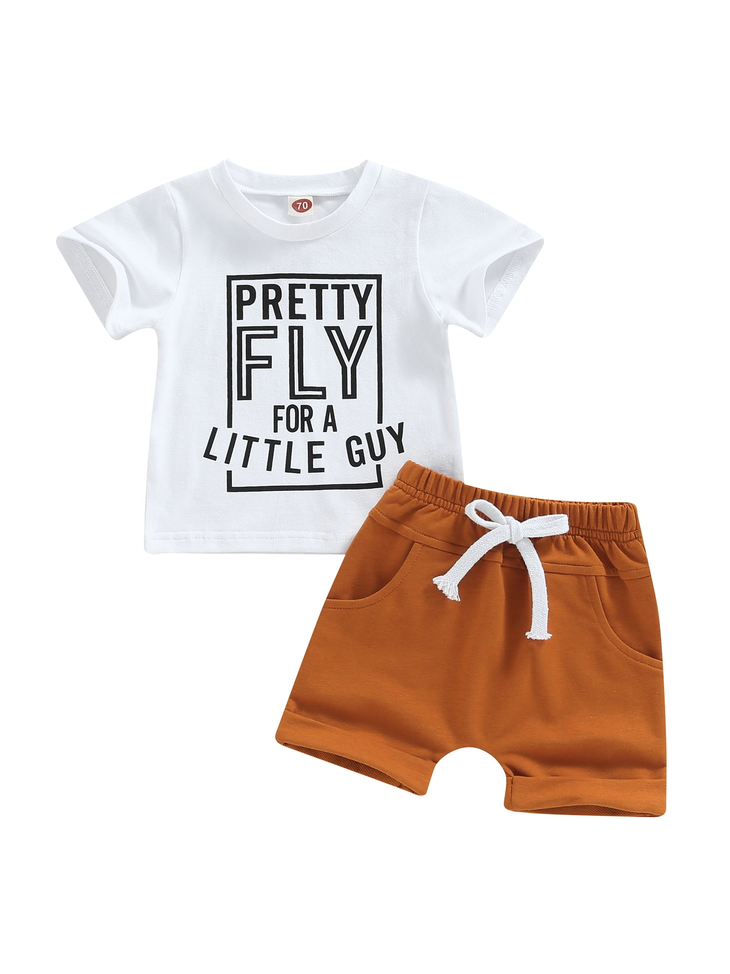 Infant Baby Boys Summer Clothes Sets Outfits Letter Print Short Sleeve