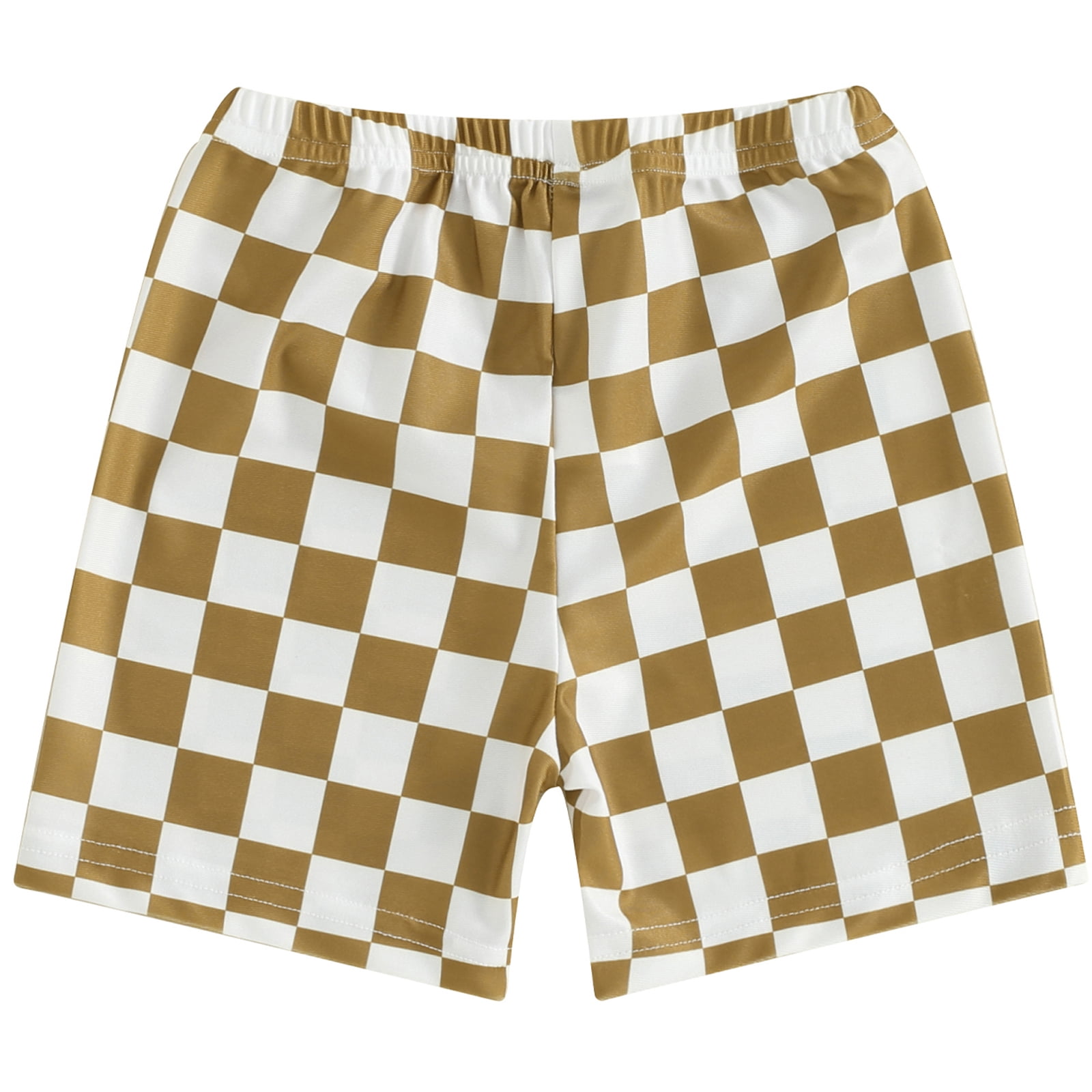 Infant Baby Boys Swim Trunks Toddler Checkerboard Print Swim Shorts