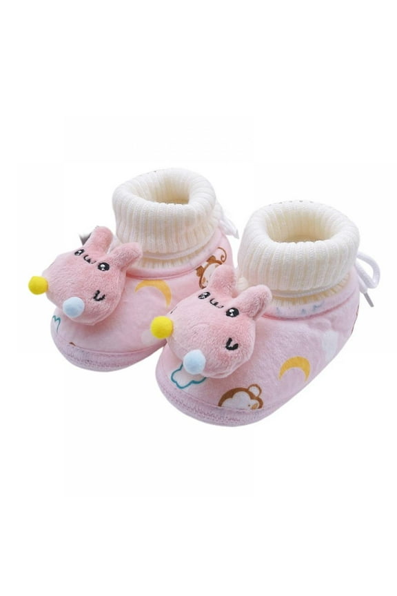 Infant Baby Cotton Booties Anti Slip Floor Slipper Shoes Socks Grippers Winter Warm Nursling Crib Shoes