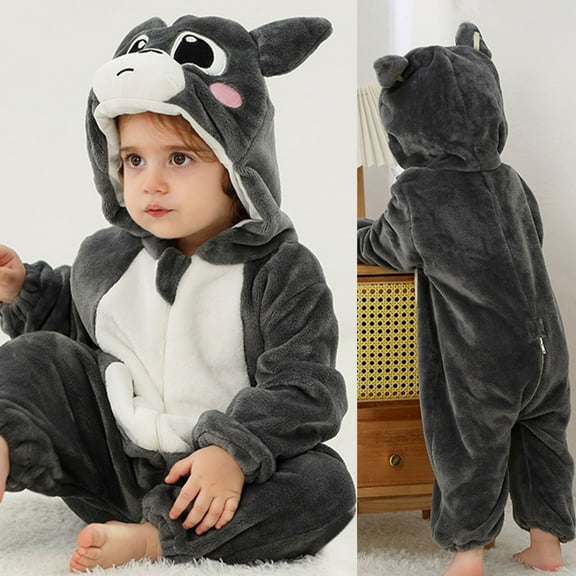 Baby Cute Hooded Jumpsuit Baby Girl Animal Outfits Long Sleeve Bodysuit Baby Fall Outfits Clothes 3-6 Months