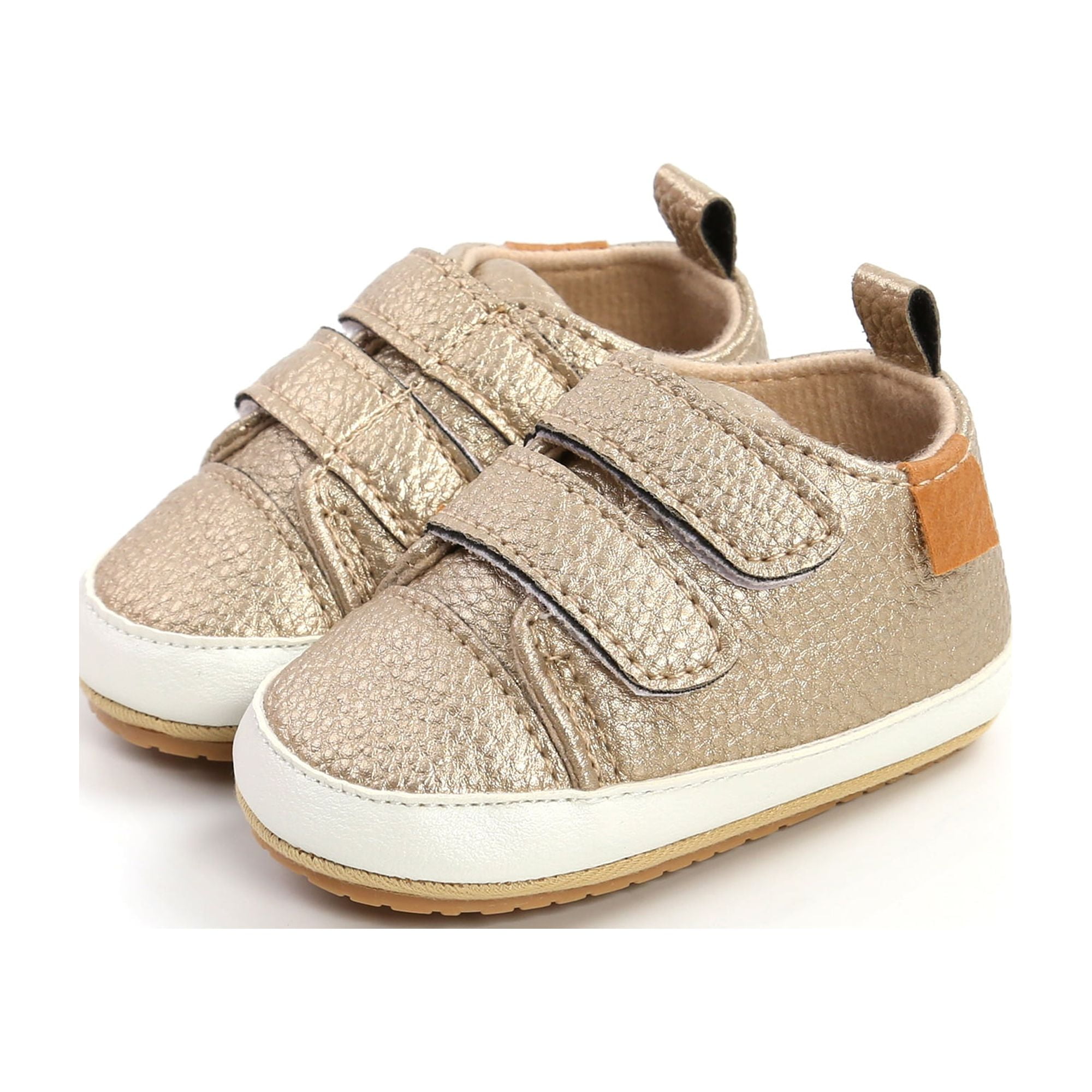 Baby Fashionable Solid Leather Antiskid Prewalker Shoes