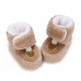 thumbnail image 1 of Infant Baby Fleece Booties Non-Skid On Slipper Winter Warm Soft Shoes Infant Round Toe Ankle Boots Crib Shoes, 1 of 9