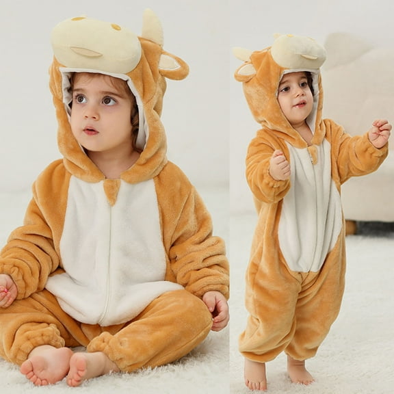 Baby Romper Unisex Animal Outfit Long Sleeve Bodysuit Baby Christmas Outfit Girl Outfits 6-12 Months