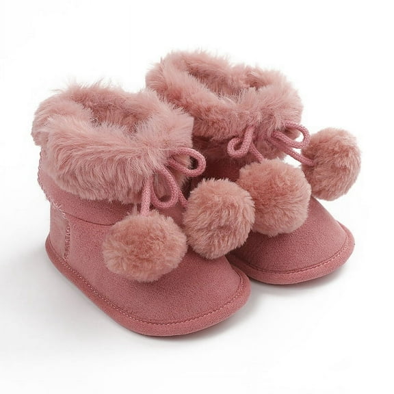 Infant Baby Girl Boots Shoes Warm Wool Snow Winter Anti-Slip Newborn Toddler Prewalker For 0-18 Months