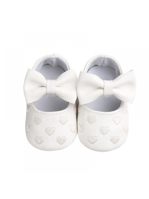 Infant Baby Girl Bow Love Embroidery Slip-on Casual Sneaker