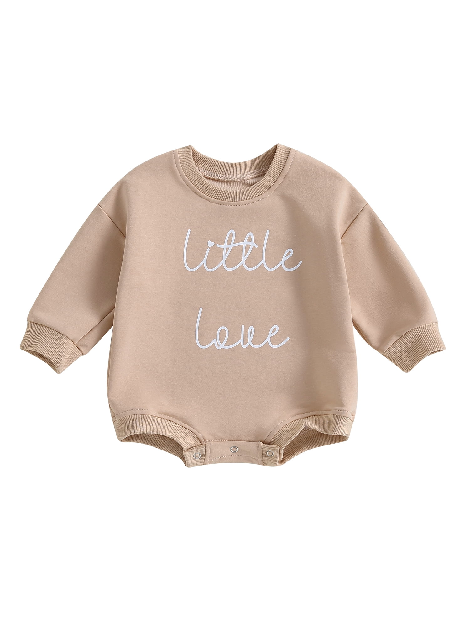 Infant Baby Girl Boy Crewneck Sweatshirt Romper Long Sleeve Pullover