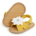thumbnail image 1 of Infant Baby Girl Boy Sandals Comfort Premium Summer Outdoor Casual Beach Shoes with Flower Bowknot Anti Slip Rubber Sole Newborn Toddler Prewalker First Walking Shoes 0-18M, 1 of 7