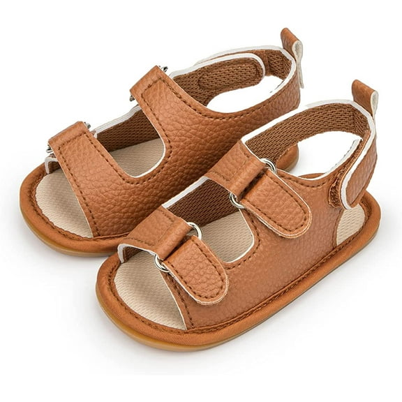 Infant Baby Girl Boy Sandals Comfort Premium Summer Outdoor Casual Beach Shoes with Flower Bowknot Anti Slip Rubber Sole Newborn Toddler Prewalker First Walking Shoes